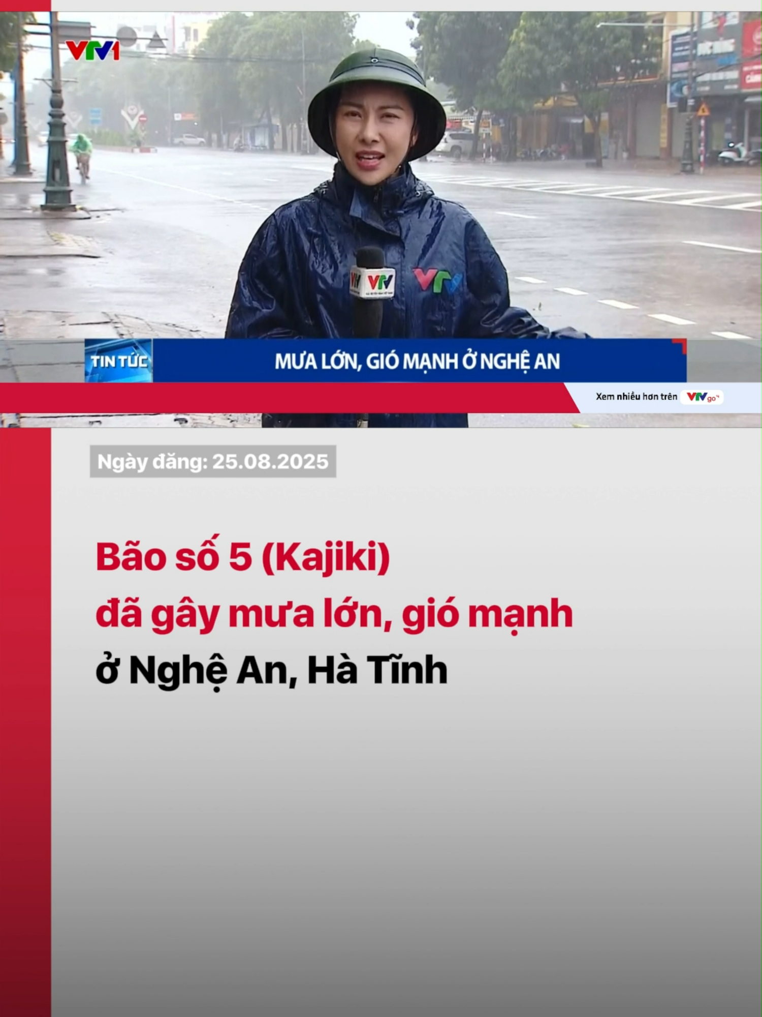 Vào hồi 11h trưa nay (25/8), bão số 5 chỉ còn cách đất liền Nghệ An và Hà Tĩnh khoảng 100 km. Những tác động của bão đã rõ rệt ở khu vực ven biển và một số khu vực sâu trong đất liền. #baoso5 #KAJIKI #thientai #bao #vtv24 #vtvdigital #tiktoknews #thoitiet