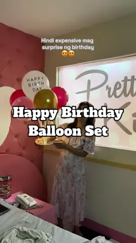 Happy birthday balloon decor paty set with led lights #birthdayballoons #birthdaydecor #partydecor #happybirthday 