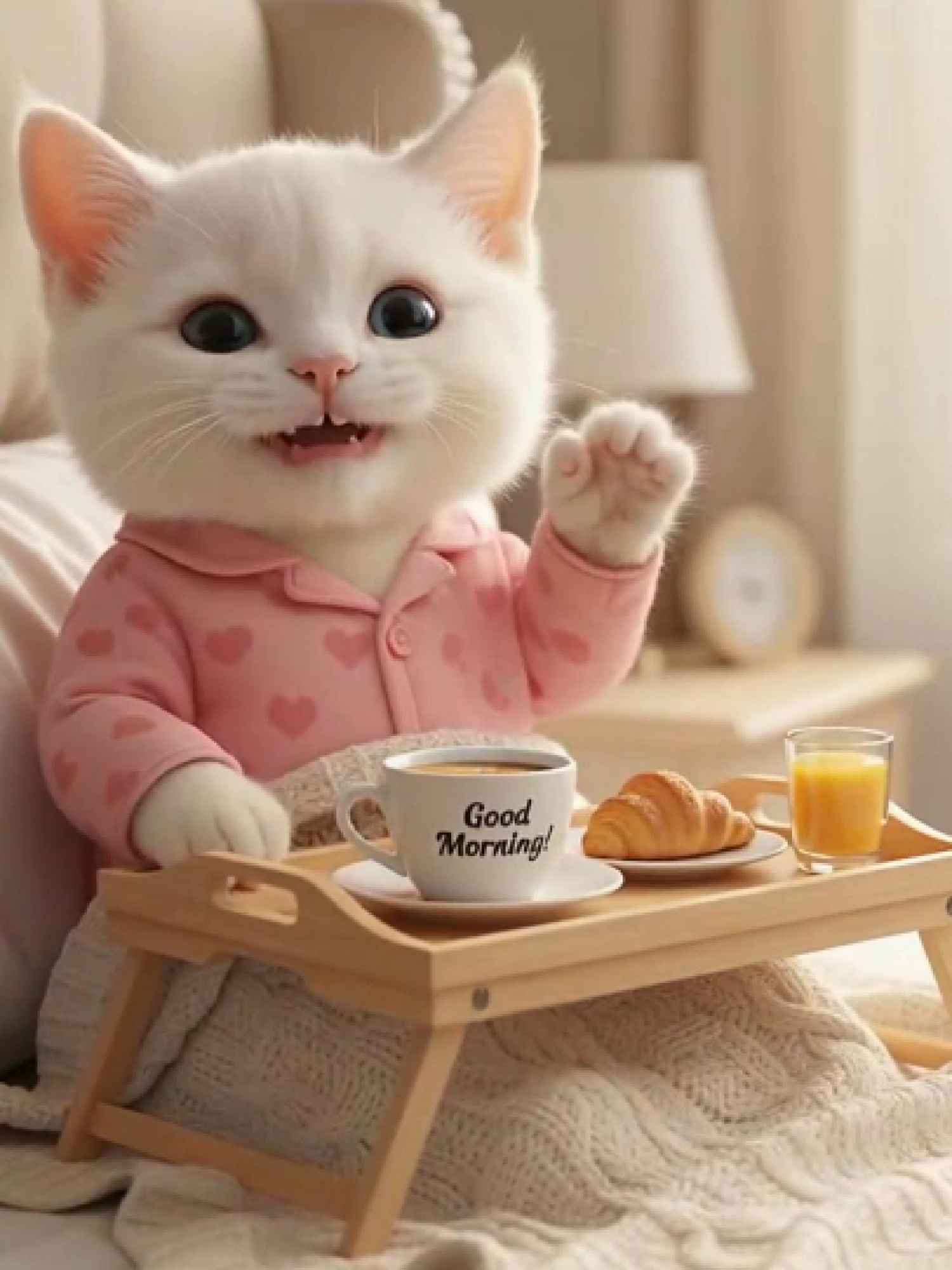 Cute cat sending you a kiss to start your day 😻❤️ #foryoupage❤️❤️ #cutecats #catsoftiktok #viral_videos #viral_video #viraltiktok #kittensoftiktok #fyppppppppppppppppppppppp #foryoupage #viral #vaiprafy #paravoce #bomdia #goodmorning #morning #day