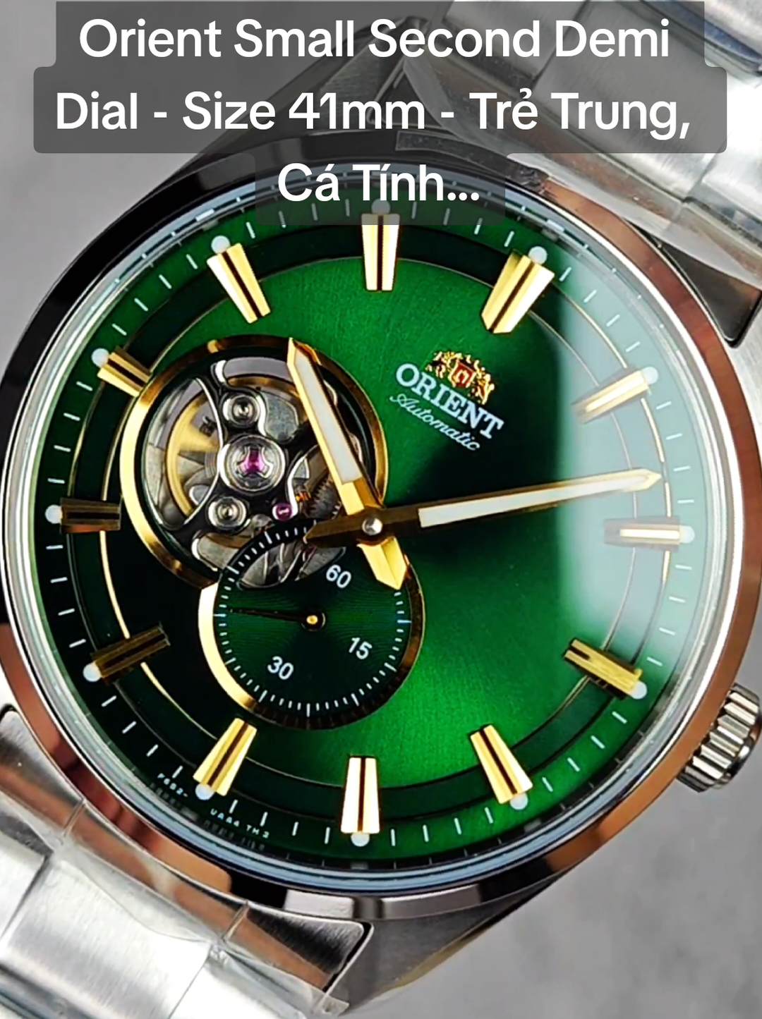 Orient Small Second Xanh Demi - Size 41mm - Thiết Kế Trẻ Trung - Cá Tính... #chuongdonghodaopho #chuongdonghojapan #orientsmallsecond #donghoorientsmallsecondchinhhang #orient 