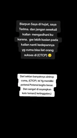 Potensi JP (CTCP) Ada di ujung Tombak, Dari sekian Banyaknya Airdrop bagus,  dan Sangat berpotensi membantu perekonomian saudara juga.  #ctcp #ctcplus #airdrop #ctc #wallet #tokenpocket #cryptocurrency 