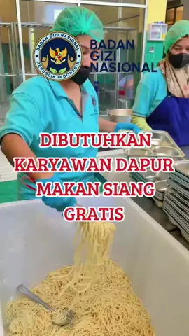 Dibutuhkan karyawan dapur makan siang gratis tahap ke 3, cek bio sekarang untuk pendaftaran!!!  #loker #lowongankerja #lokerjawatengah #fyp #foryou 