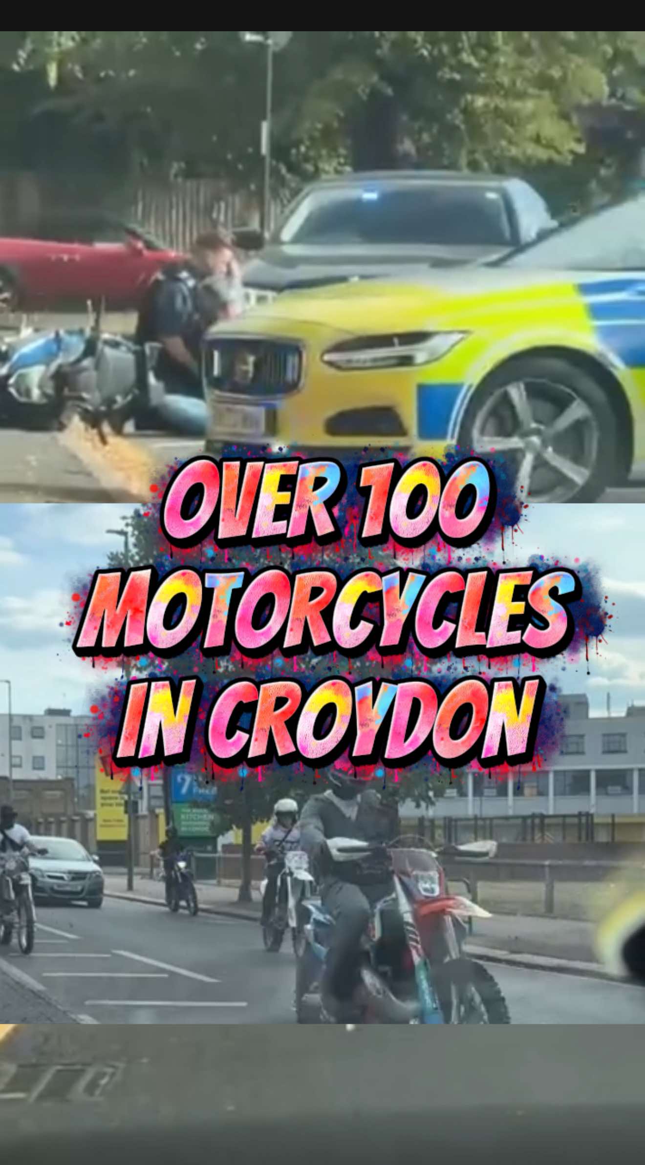 This was filmed on 24/8/25. They could actually meet up & ride together normally but instead choose to ride in a dangerous manner #motorcycle #quad #quadbike #moped #croydonextra  