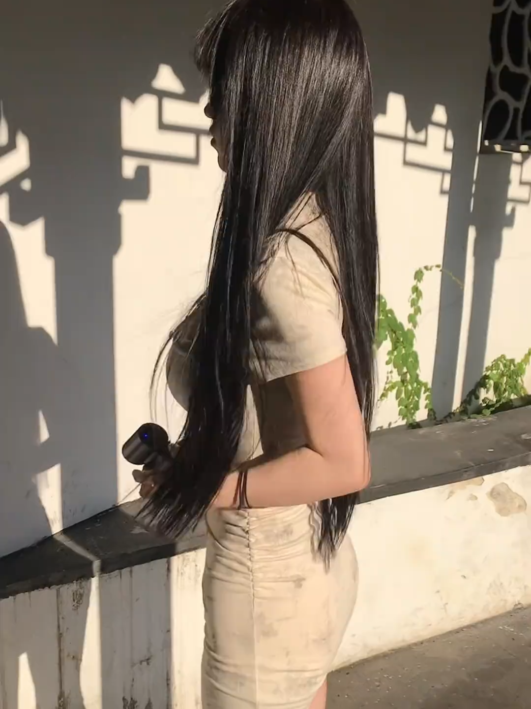 天气超级好呢#穿搭 #清純 #可愛 #黑直長