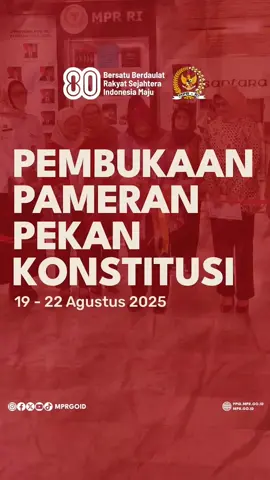 Sejumlah lembaga pemerintah berkolaborasi dalam kegiatan pameran yang menjadi rangkaian dari Pekan Hari Konstitusi, berlangsung pada 19-22 Agustus 2025. Kegiatan ini diharapkan tidak hanya menjadi ajang kerja sama, tetapi juga langkah nyata dalam mendukung kehidupan berbangsa dan bernegara. Hal tersebut ditegaskan oleh Sekretaris Jenderal MPR RI, Siti Fauziah, S.E., M.M, saat membuka Pameran Lembaga Negara dan Perpustakaan di Plaza Gedung Nusantara IV, Kompleks Parlemen, Jakarta, Selasa (19/8/2025). 