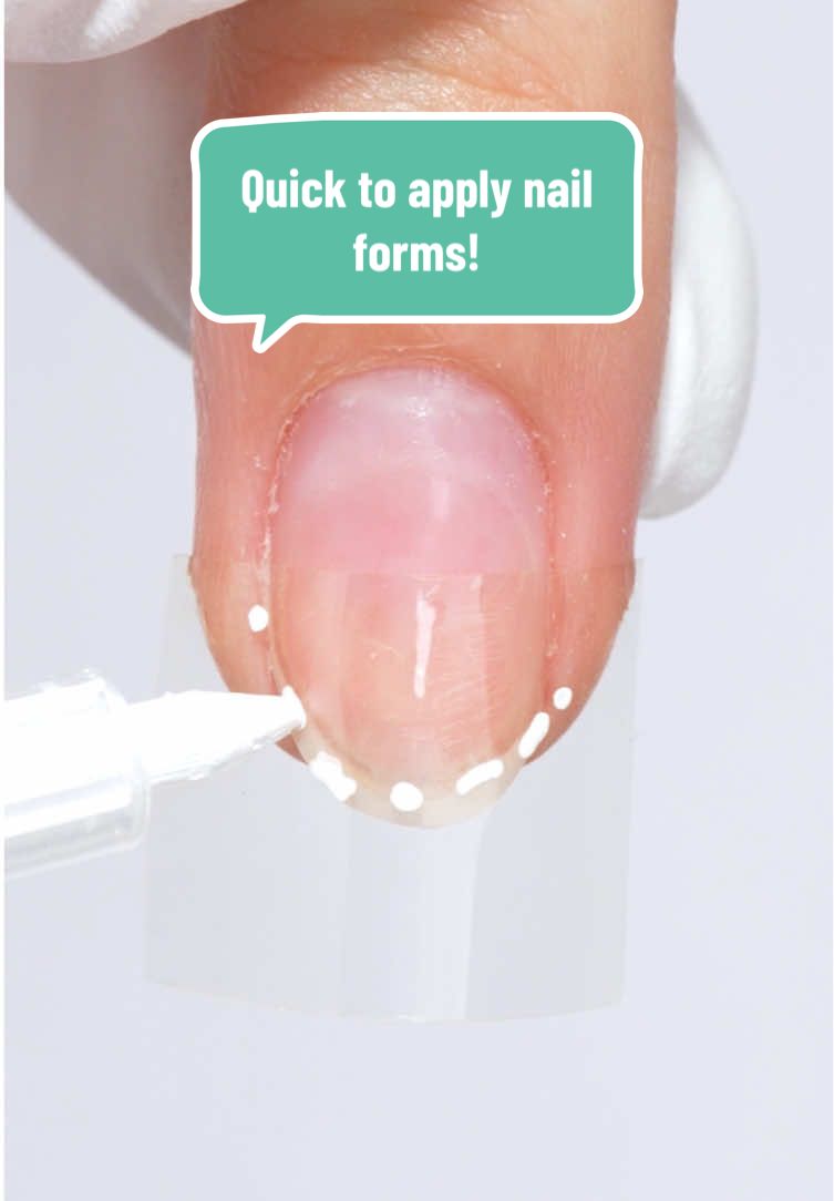 Quick to apply nail forms! 👉 Follow me for more! #melodysusie #nailforms #nailhack #nailtips #nailbeginner 