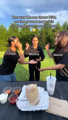 And the way @needalivelife face landed in the chipotle had me hollering 😭😭😭@Taaabbbyy @MOONA #sisters #sistergoals #rockpaperscissors #foodchallenge #food #challenge #sistersisterz #trending #sisterhood #fighting 