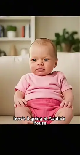 Funny baby goes to aunties #baby #funny #ai #aivideos 