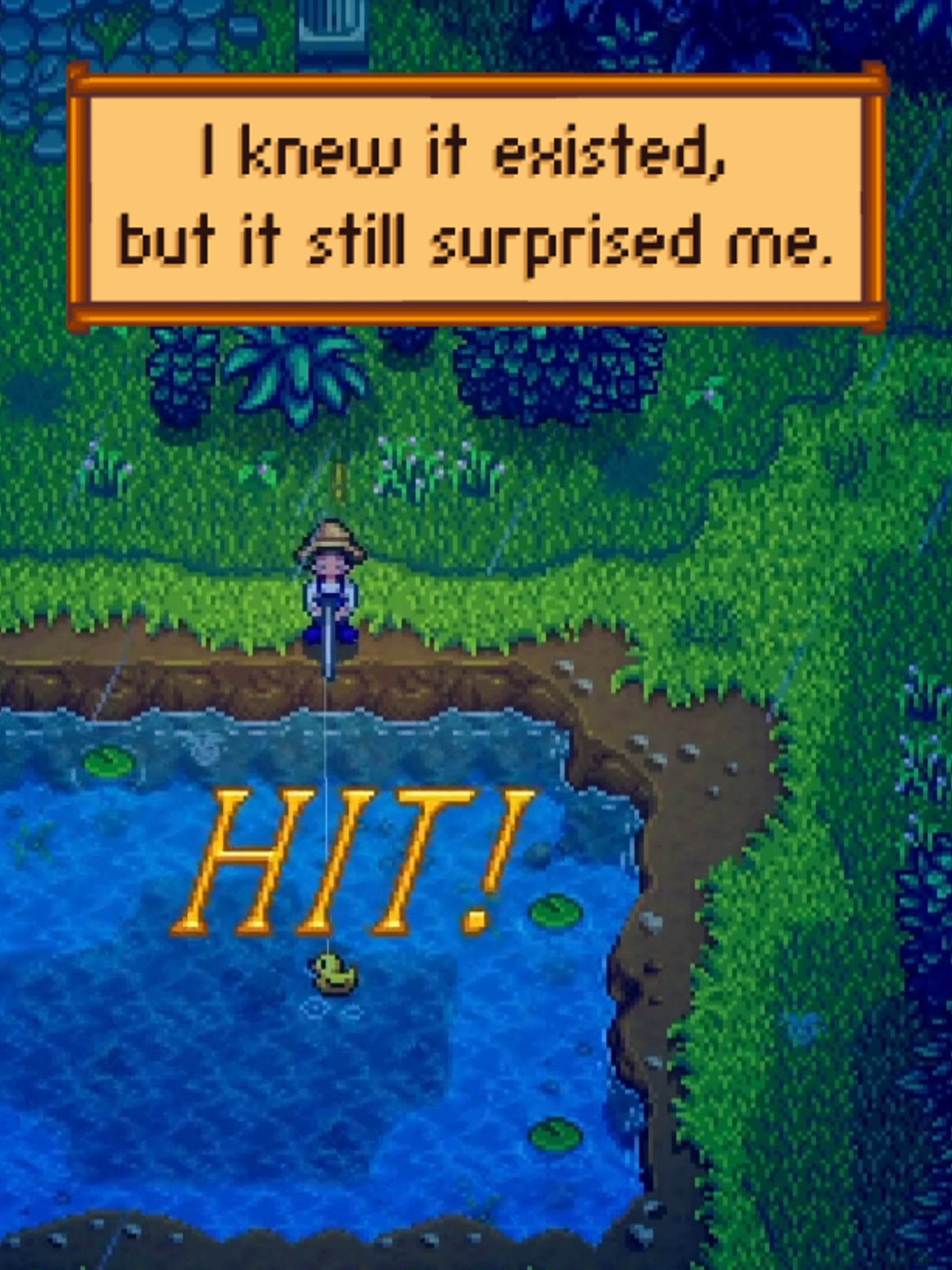 Couldn't react to seeing Bigfoot 😅 I really needed that fish for the bundle #fyp #gaming #stardewvalley #cozygames