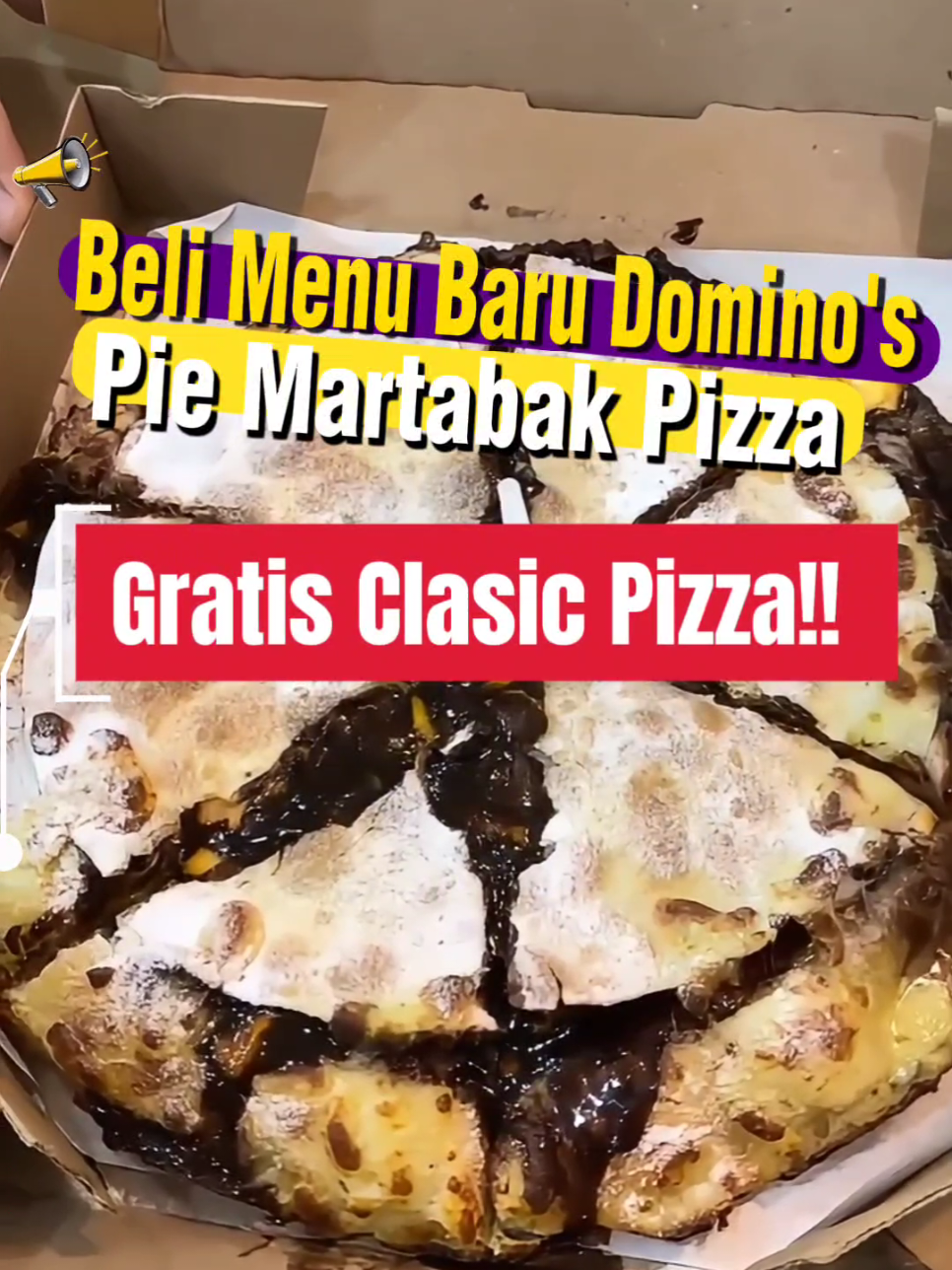 🍕✨ Domino’s hadir dengan inovasi baru yang bikin kaget! Ini bukan martabak biasa, tapi Pie Martabak Pizza 🤯 Tebal, lembut, berlimpah topping – cocok banget buat malam nongkrong bareng temen anti-mainstream. Langsung cek dan beli menunya di TikTok biar gak ketinggalan trend! 🔥 📍Beli di Domino’s Pizza terdekat 🎥 : @dominos @dominos_id @dominospizzafr  #PizzaBukanPizzaBiasa #DominosPizza #PieMartabakPizza #NextEntertainment #NextEnt #PromoMakanMerdeka #PromoseruWeekend #FYP #ViralTikTok #jelajahbegahmula 