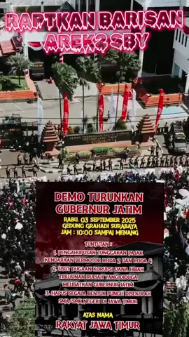 Rapatkan barisan tgl 03 SEPTEMBER besok.  #demo #keadilan #suroboyo #infosurabaya #fyp 