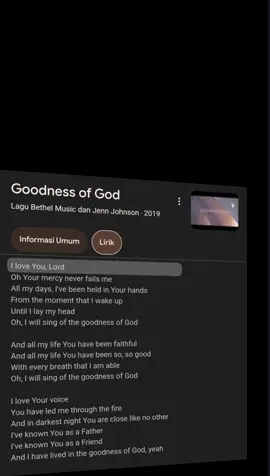 This Song]].. Lyrics; Goodness of God .. #lyric #lyricsvideo #lyrics_songs #music #fypage 