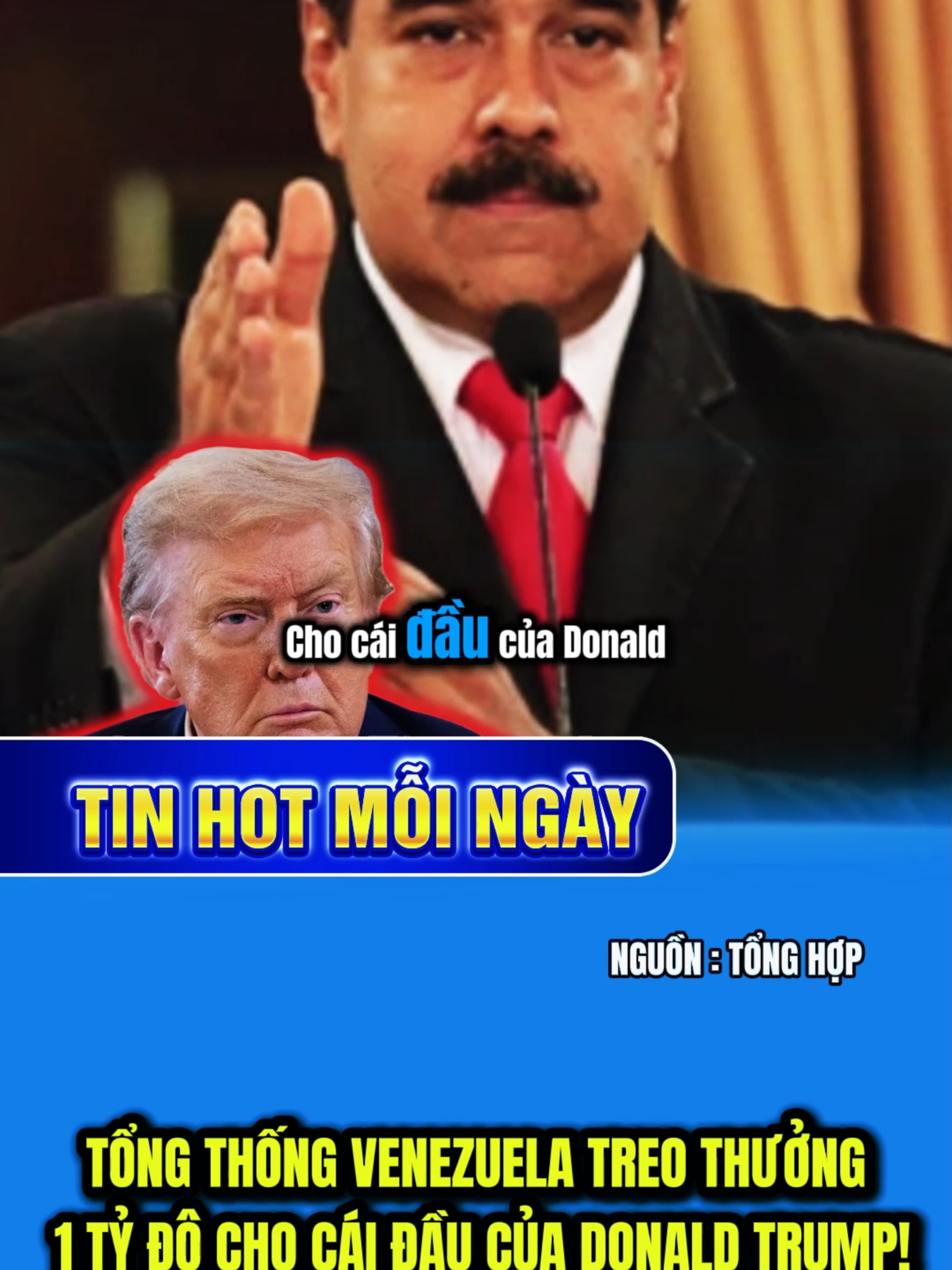 TỔNG THỐNG VENEZUELA TREO THƯỞNG 1 TỶ ĐÔ CHO CÁI ĐẦU CỦA TRUMP #tinhotmoingay #tintuc #vtvcab #trump #venezuela #new #xuhuong #trending