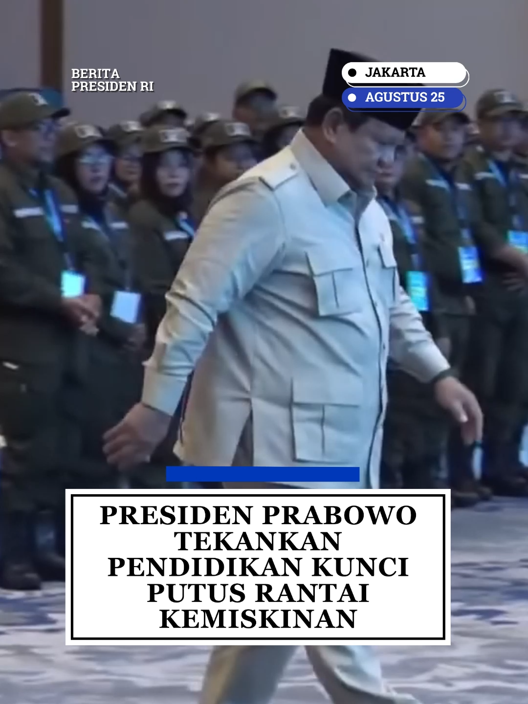 PRESIDEN PRABOWO TEKANKAN PENDIDIKAN KUNCI PUTUS RANTAI KEMISKINAN #prabowo #pendidikan #sekolahrakyat #presidenri #jakarta
