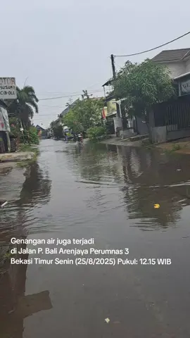 Genangan air di Jalan Pulau Bali, Arenjaya, Bekasi Timur, Kota Bekasi #banjir #bekasi #bekasitimur 