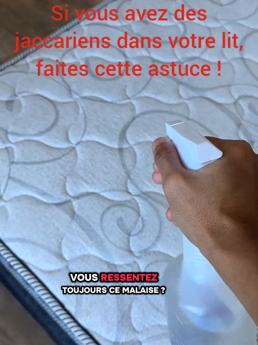 Si vous ressentez des démangeaisons chaque fois que vous vous couchez sur le lit, parce qu'il y a des acariens et des punaises de lit dans votre matelas. Pour résoudre ces problèmes, faites cette astuce #astuce #nettoyage #maison #fyp #pourtoi 