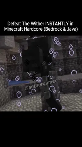 Defeat The Wither INSTANTLY in Minecraft Hardcore (Bedrock & Java) #gaming #Minecraft #fyp #Minecraft 