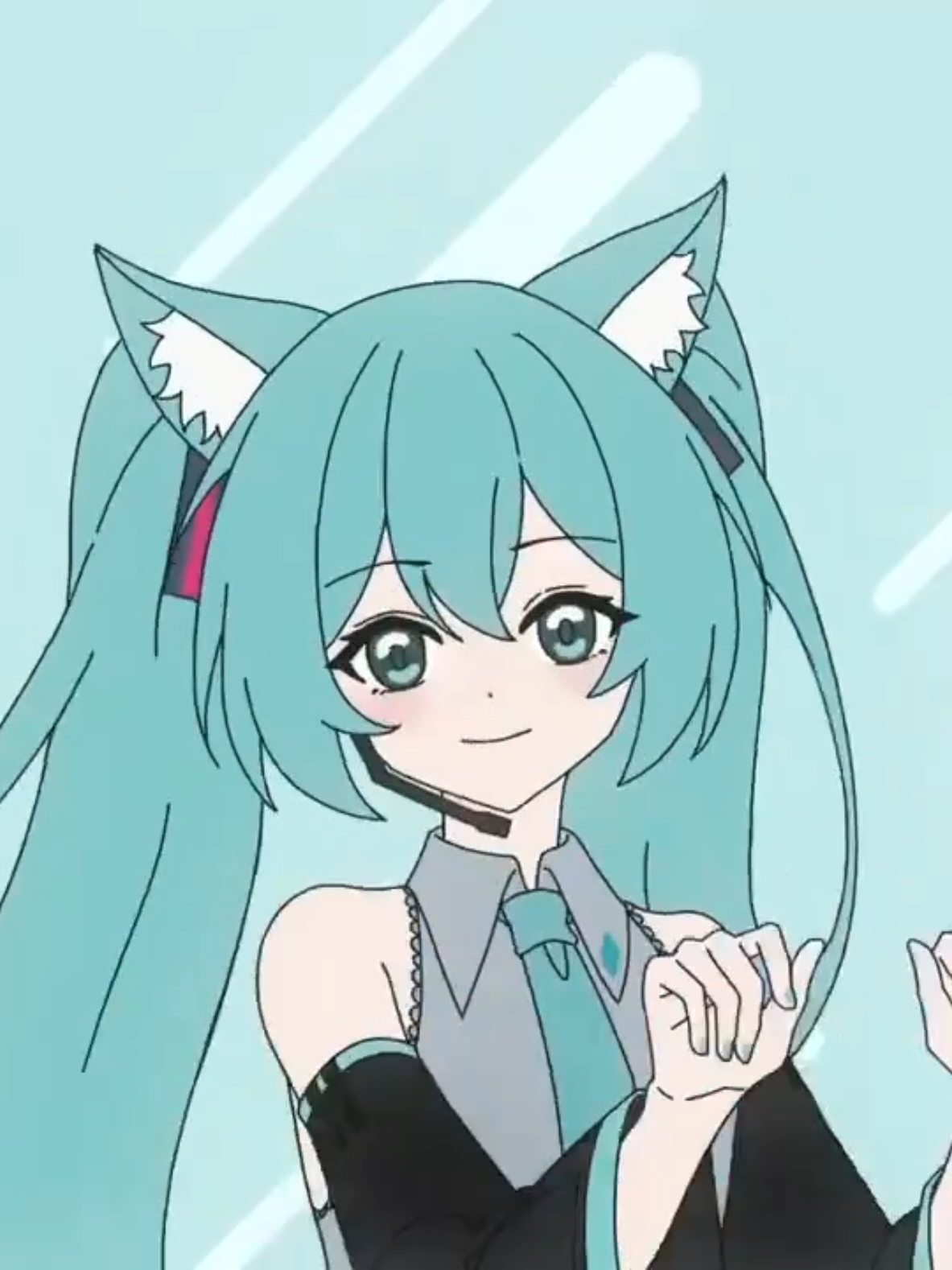 Miku neko singing #miku #singing #nekogirl #animedance #fyp 