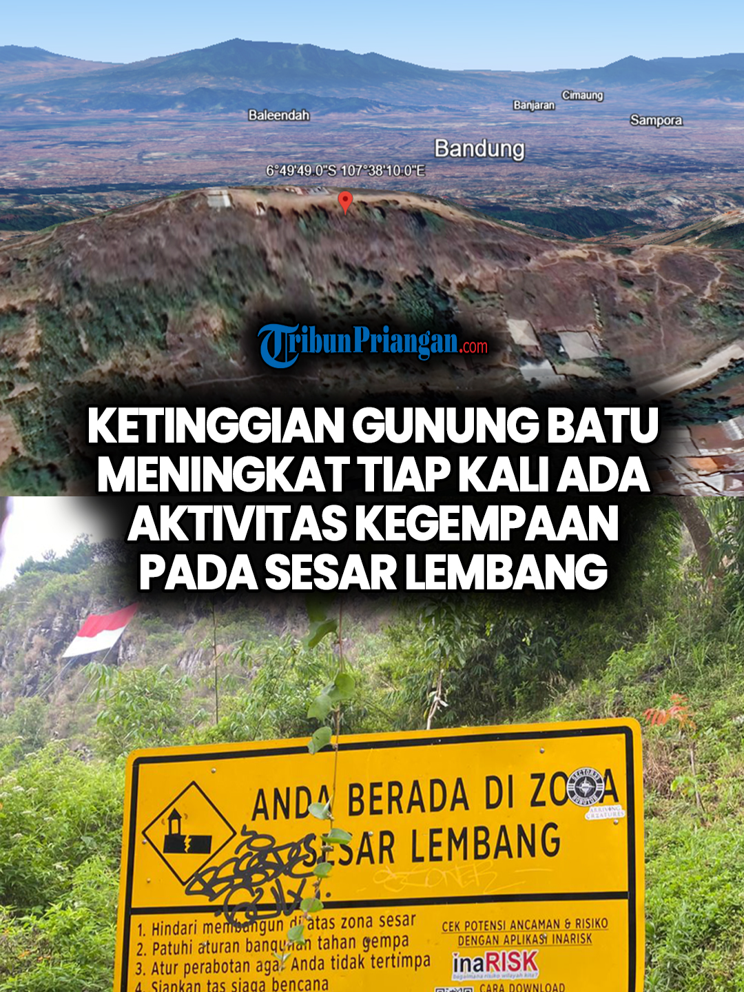 Ketinggian Gunung Batu Meningkat Capai Ratusan Meter Tiap Ada Aktivitas Kegempaan pada Sesar Lembang TRIBUNPRIANGAN.COM - Gunung Batu yang terletak di Desa Pagerwangi, Kecamatan Lembang, Kabupaten Bandung Barat, Jawa Barat, menunjukkan perubahan ketinggian yang signifikan akibat aktivitas Sesar Lembang. Peneliti dari Badan Riset Inovasi Nasional atau BRIN, Mudrik Rahmawan Daryono mengungkap, ketinggian Gunung Batu mengalami peningkatan sekitar antara seratus dua puluh hingga empat ratus lima puluh meter. Menurut Mudrik, Gunung Batu merupakan bagian dari Sesar Lembang. Dahulu, wilayah ini berada di ketinggian yang sama, namun kini mengalami pengangkatan secara tektonik. Hasil dari studi pihaknya menunjukkan, Gunung Batu sudah bergeser naik antara 120 sampai 450 meter. Yang paling jelas adalah peningkatan sebesar 120 meter, yang terjadi secara bertahap sampai posisi saat ini. Gunung Batu berada di kilometer 16 sepanjang bentangan Sesar Lembang yang memiliki total rentang 29 kilometer. Penelitian terbaru juga menemukan adanya kenaikan vertikal hingga 40 sentimeter, yang diduga merupakan dampak langsung dari aktivitas sesar tersebut dengan gempa bermagnitudo antara 6,5 hingga 7. (*) Jurnalis: Rahmat Kurniawan Prod. Video: Aldi M Perdana Ikuti juga informasi melalui akun media sosial dan website kami: Website: https://priangan.tribunnews.com/  Instagram: https://www.instagram.com/tribunpriangan Facebook: https://www.facebook.com/TribunPriangan Tiktok: https://www.tiktok.com/@tribunpriangan.com #SesarLembang #LembangFault #BPBDKotaCimahi #Bandung #JawaBarat #SiagaBencana #KabupatenBandungBarat #Jabar #BRIN #GunungBatuLembang