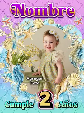 La Sirenita bb invitación #CapCut #cumpleaños #happybirthday #baby #sirena  
