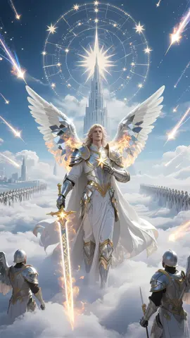 The glory of the angelic army❤️❤️#angel #archangel #fighting #glory #aigenerated 