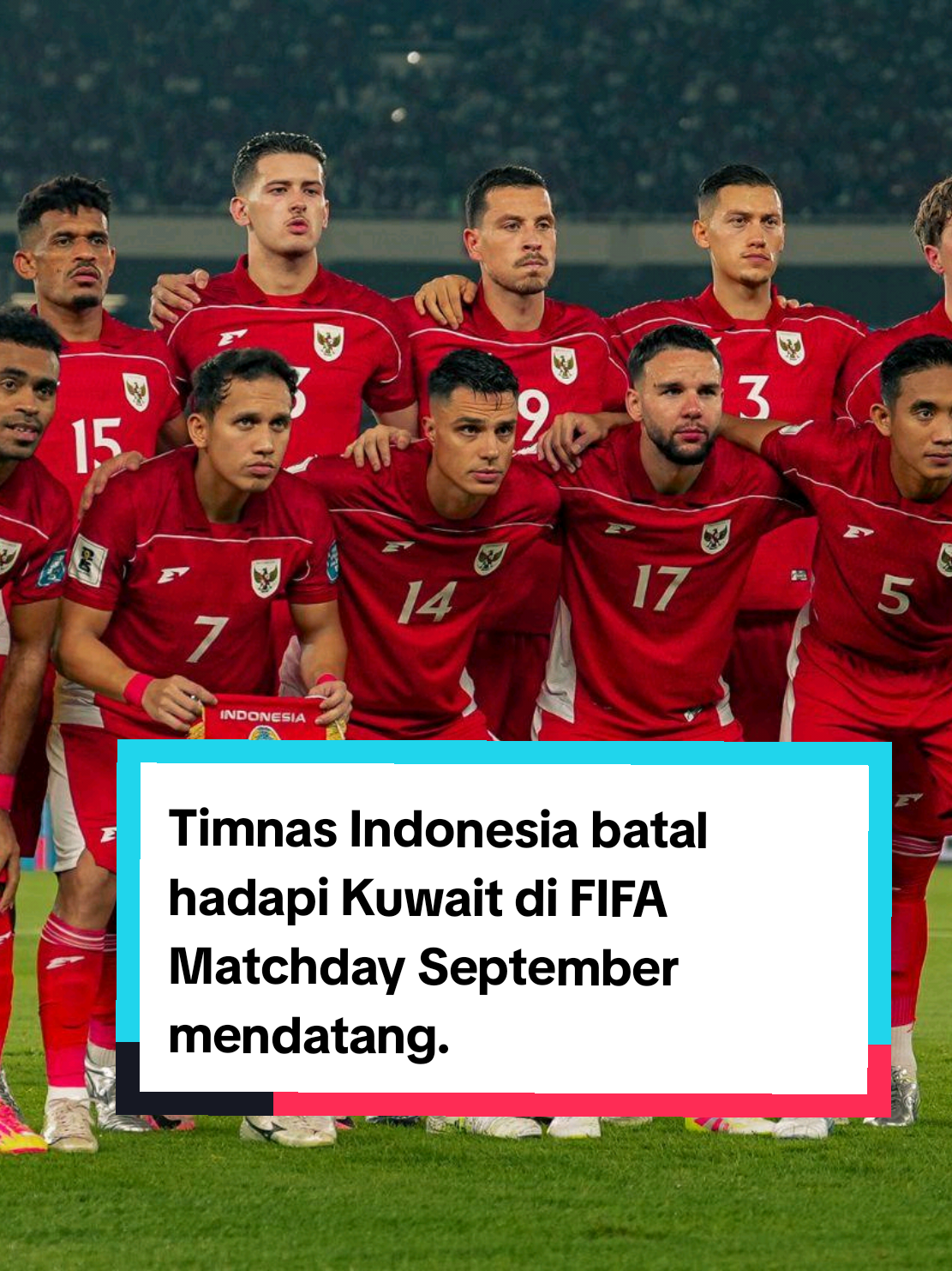 Timnas Indonesia batal hadapi Kuwait di FIFA Matchday September mendatang.  #timnasindonesia #fifamatchday #timnasday #pssi #football 
