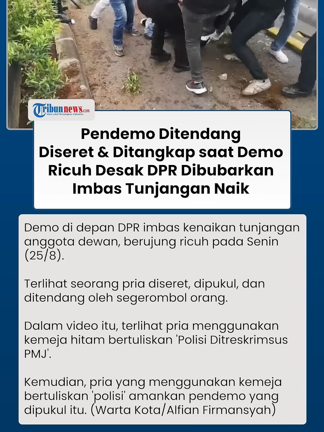 Detik-detik Pendemo Ditendang, Dipukul, dan Ditangkap Aparat saat Unjuk Rasa Ricuh di Depan DPR #demo #dipukul #ditendang #dprri #beritaterkini