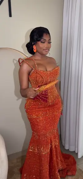 Detailing that has gone to Harvard . Dress by @Edith_Sowah #beading #viral #bride #fyp #kente . 