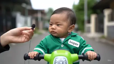 Boper baru jahit baju sendiri biar tambah semangat ngojek nya😅😅#gojekvibe #kontenlucu #bayihits #AI #viral