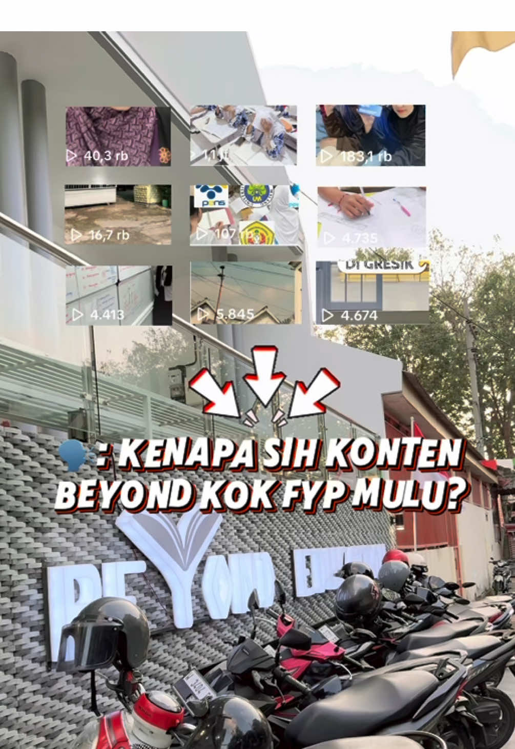 Ini nih YonBeyond yang bikin konten Beyond FYP teruss😱🥰 Yukk kita ramaikan lagi konten - kontennya 🫵🏻🤩 #fyp #konten #beyondlbbgresik #bimbelterkenal #Edukasi 