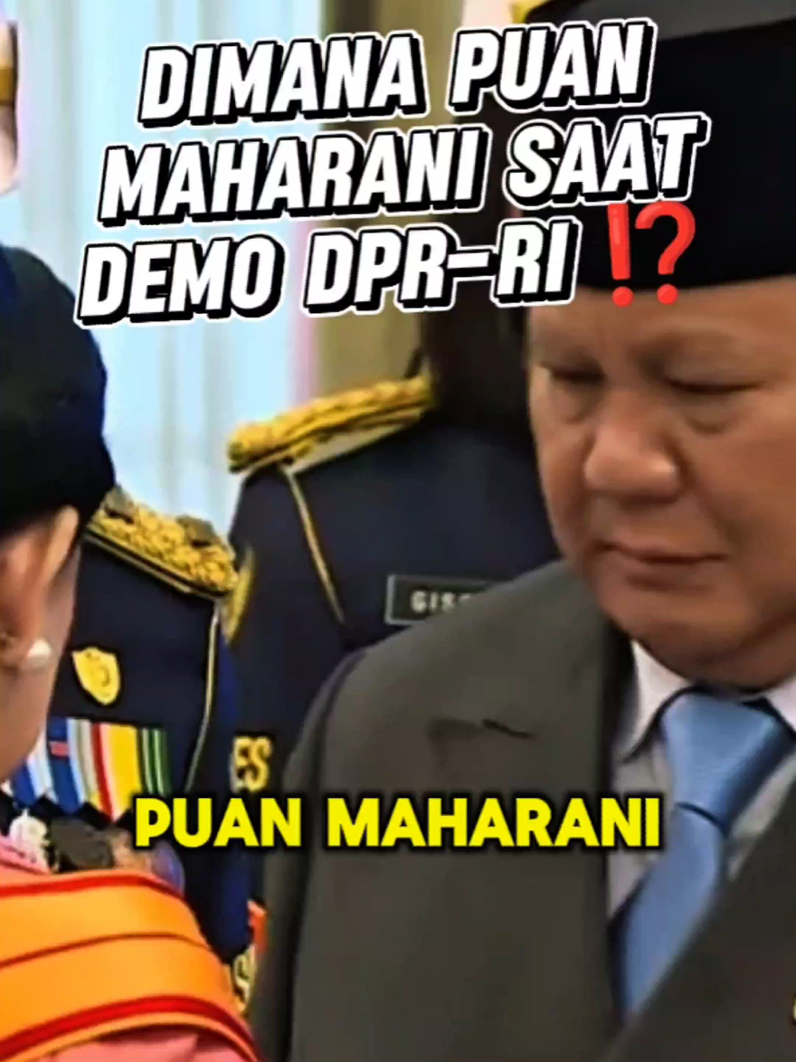 Dimana Puan Maharani Saat Demo DPR RI 25 Agustus 2025 ⁉️ Ternyata Sedang Menerima Bintang RI Utama 🌟 Oleh Presiden Prabowo Subianto Sumber: KOMPASTV - YouTube Ilham Apriyanto - Instagram #demodpr #puanmaharani #prabowo #dpr #dprri 