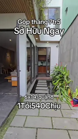 Sở hữu ngay căn nhà quận 8 / 6x14/ 1Tỏi540Chịu/ k phát sinh