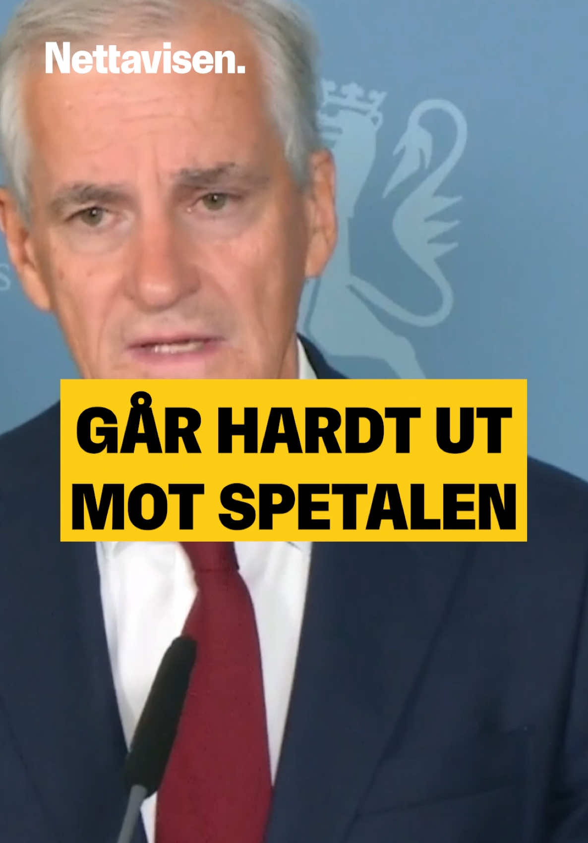Går hardt ut mot Spetalen  #jonasgahrstøre #spetalen #valg2025 #nyheter #nettavisen 