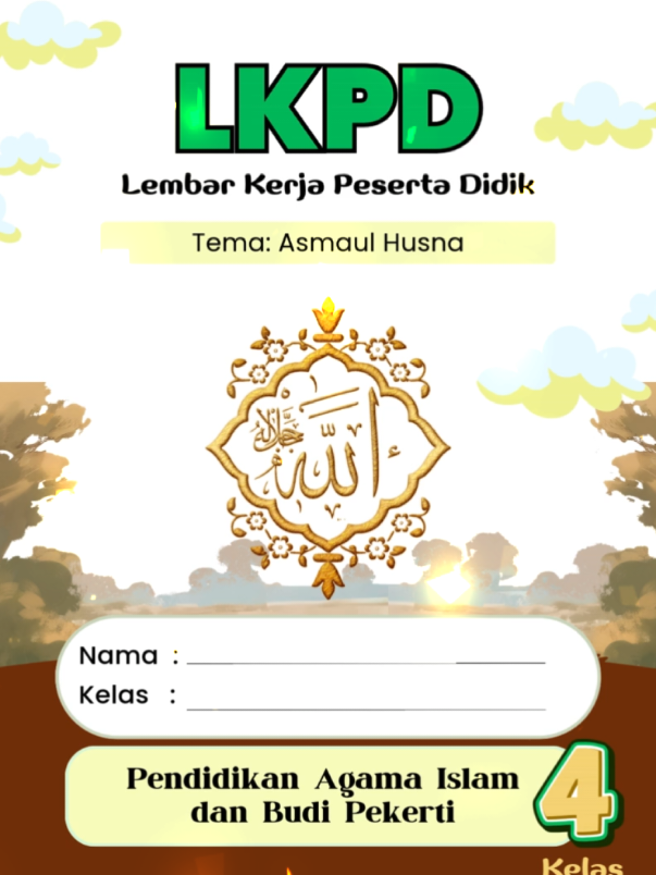 LKPD KELAS 4 PAI BAB 2 ASMAUL HUSNA AL MALIK DST. #viraltiktok #lkpd #pai #gurumuda 