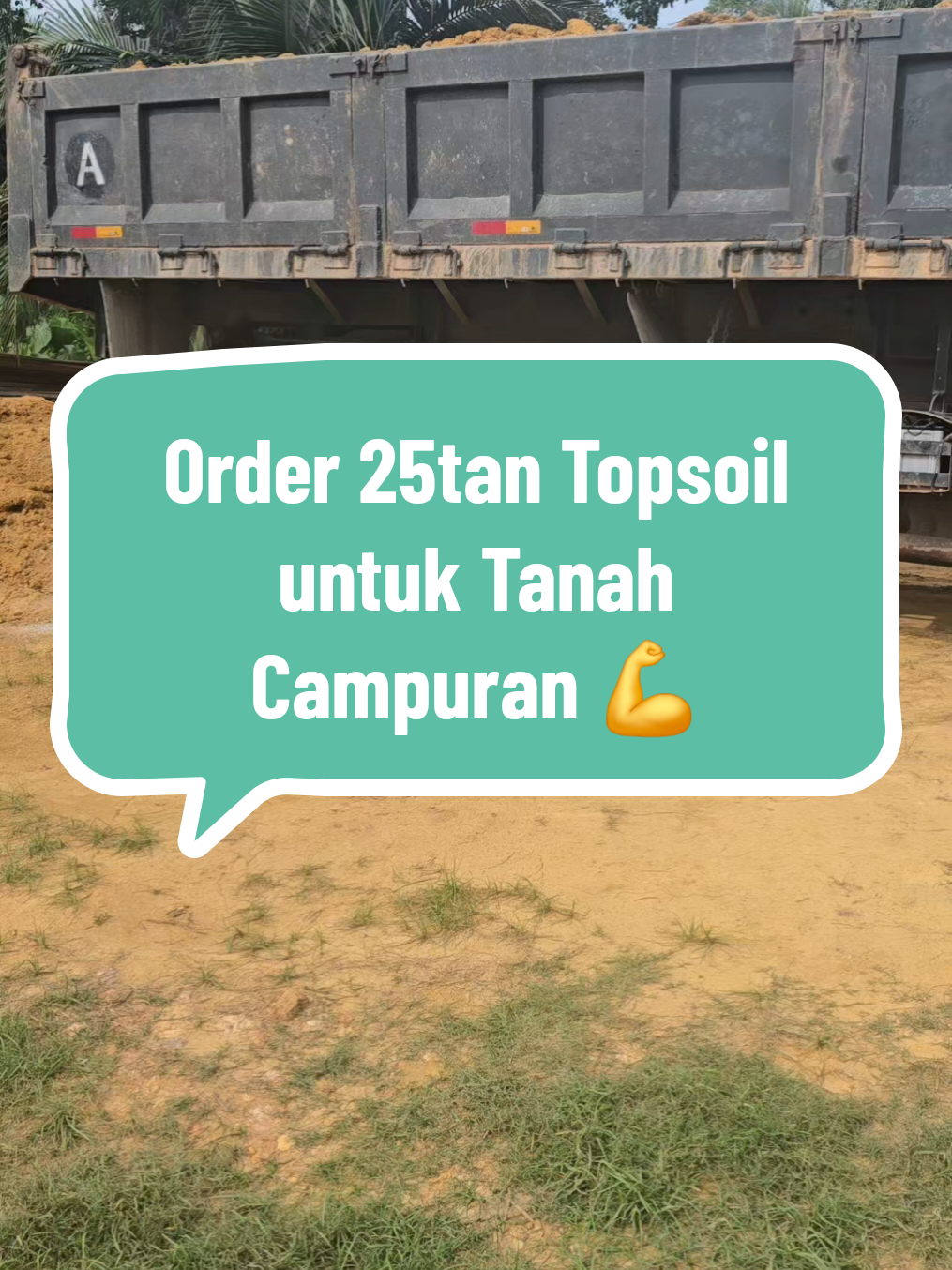 Top soil 25 tan ke nurseri tok ayah. #topsoil#tanahcampuran 