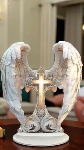 🕊️ The perfect blend of angel wings and cross, so beautiful! 💖#SpiritualTranquility
 #DivineDecoration
 #InteriorDecor
 #CreativeDesign
 #HandmadeCraft