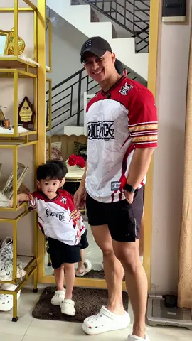 Couple sama papa #jerseyonepiece #coupleayahanak #jerseycouple #onepiece #kaosoversizeanak 