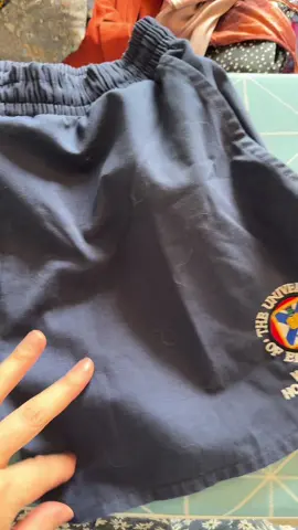 Fix it don’t bin it. These shorts are at least 25 years old #visiblemending #slowfashion #sewingtiktok #reusereducerecycle 