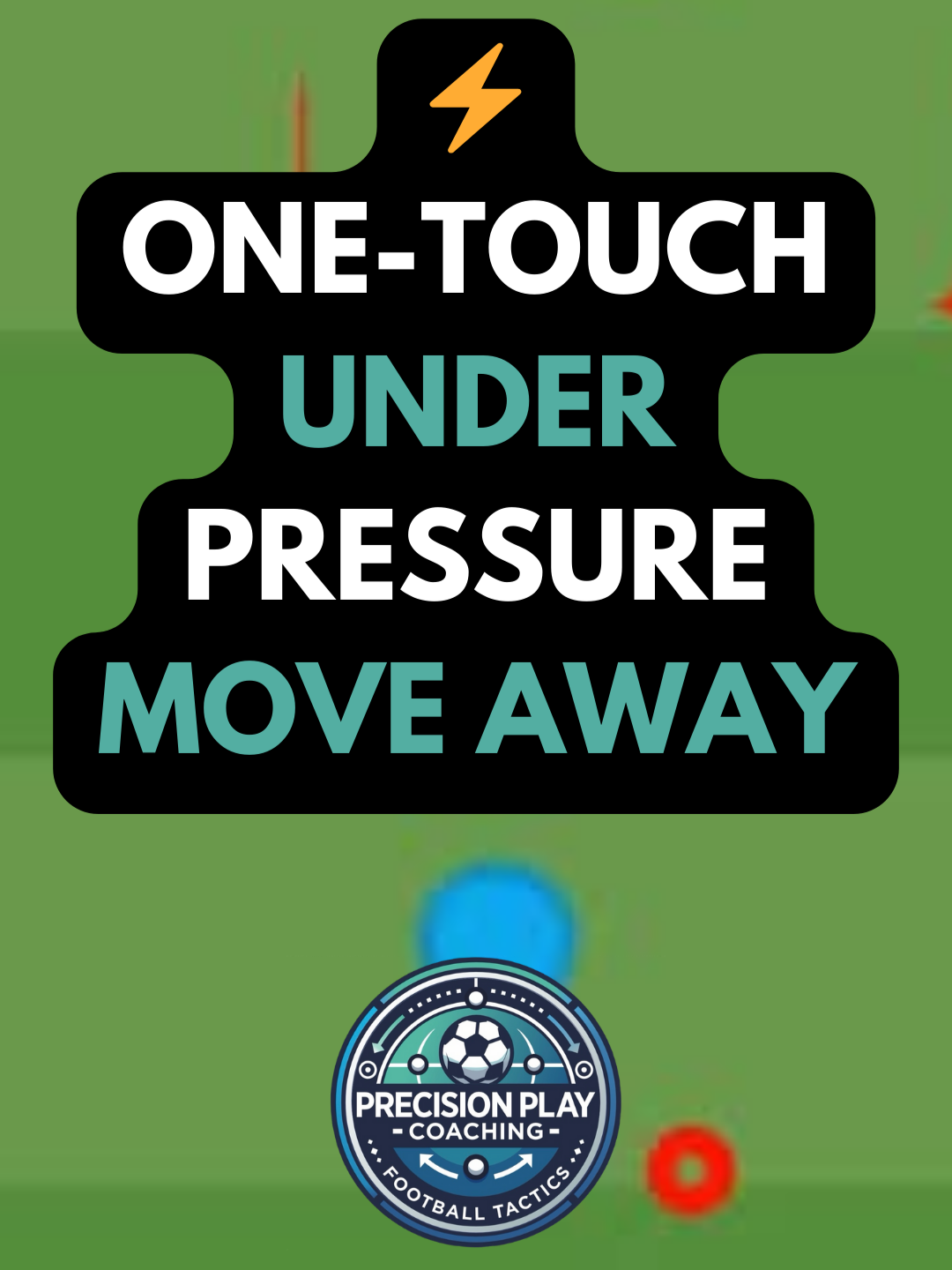 ⚡ One-Touch Under Pressure | Move Away from the Press Develop composure and technique under pressure while learning to escape the press! 🔒⚽ Setup: 1 gate with 2 cones (forming a passing gate) 1 cone opposite the gate 3 players total: 2 players at the cone 1 player inside the gate 1 ball in play How It Works: The ball starts with one of the players at the cone. A quick 1-2 pass is made with the gate player. After the layoff, the gate player steps back to receive. The passer now runs around one side of the gate to apply pressing pressure. The receiving player must take a one-touch control or pass away from pressure, escaping to the opposite side. Rotate roles after several repetitions to keep intensity high. Coaching Focus: ✅ First-touch quality under pressure ✅ Awareness to identify where pressure comes from ✅ Body shape to protect the ball & play away ✅ Quick decision-making to beat the press Challenge Your Team: Can the receiving player consistently escape the press with one touch? 🚀 📌 Save this drill & share it with your coaching group! #passingdrill #escapethepress #footballtraining #onetechtouch #soccerdrills #youthfootball #precisionplaycoaching #footballcoach #soccercoach #ballcontrol #pressresistance #fyp