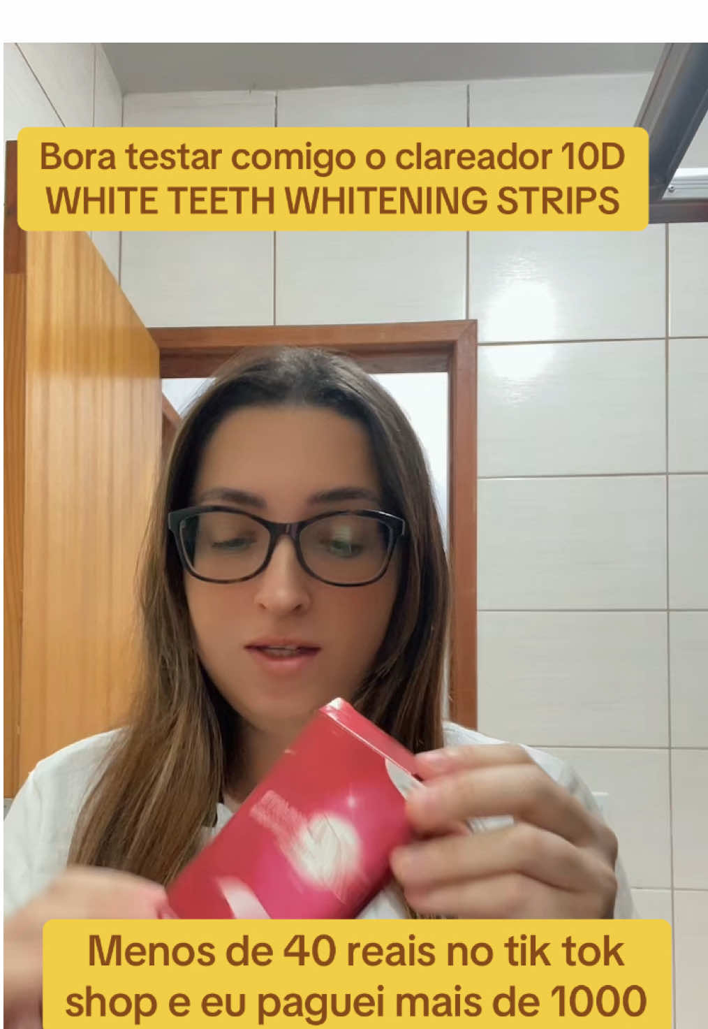 Bora testar comigo o clareador 10D WHITE TEETH WHITENING STRIPS #clareador #white #whiteningteeth #dentes #dentesbrancos 
