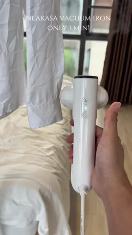 🔥 **NEAKASA MAGIC1 VACUUM STEAMER**   @Neakasa  Pajamas to pro look in 1 min? 💻   → Steam & sip coffee simultaneously   → Safe on yoga pants (nylon/spandex)   → Zero space in studio apartments   **Better than iron, Even Easier than steamer**   Check link & code in BIO 🔗 #MAGIC15   #NeakasaMagic1 #WFHEssentials #HomeOfficeStyle #ZoomReady #PodcastOutfit #PortableSteamer #WorkFromHome 