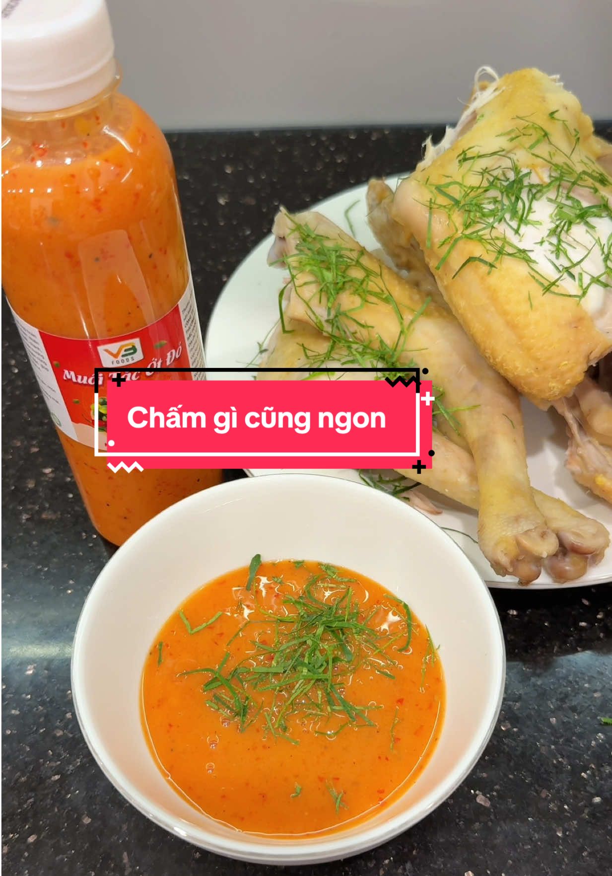 Một bát chấm mà chấm gà, hải sản hay món nướng cũng ngonnnn nha #lacluoichamchi #muoitacotdo #muoicham #food 