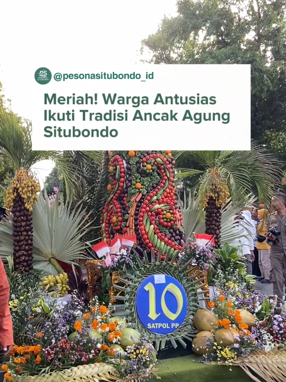Meriah! Warga antusias ikuti tradisi ancak agung hari ini.  #situbondo #pesonasitubondo #seputarsitubondo 
