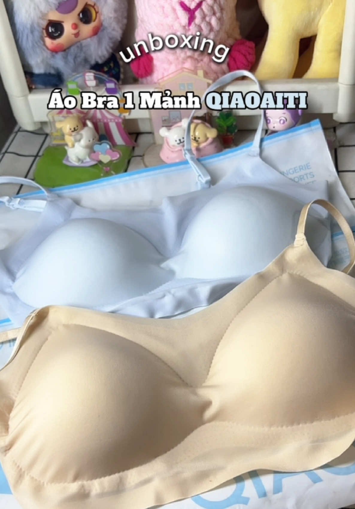 áo ngực 1 mảnh của qiaoaiti mặc êm lắm lun ☺️ #aonguc #aobra #aobranu #viral #xuhuong #fyp #unboxing 