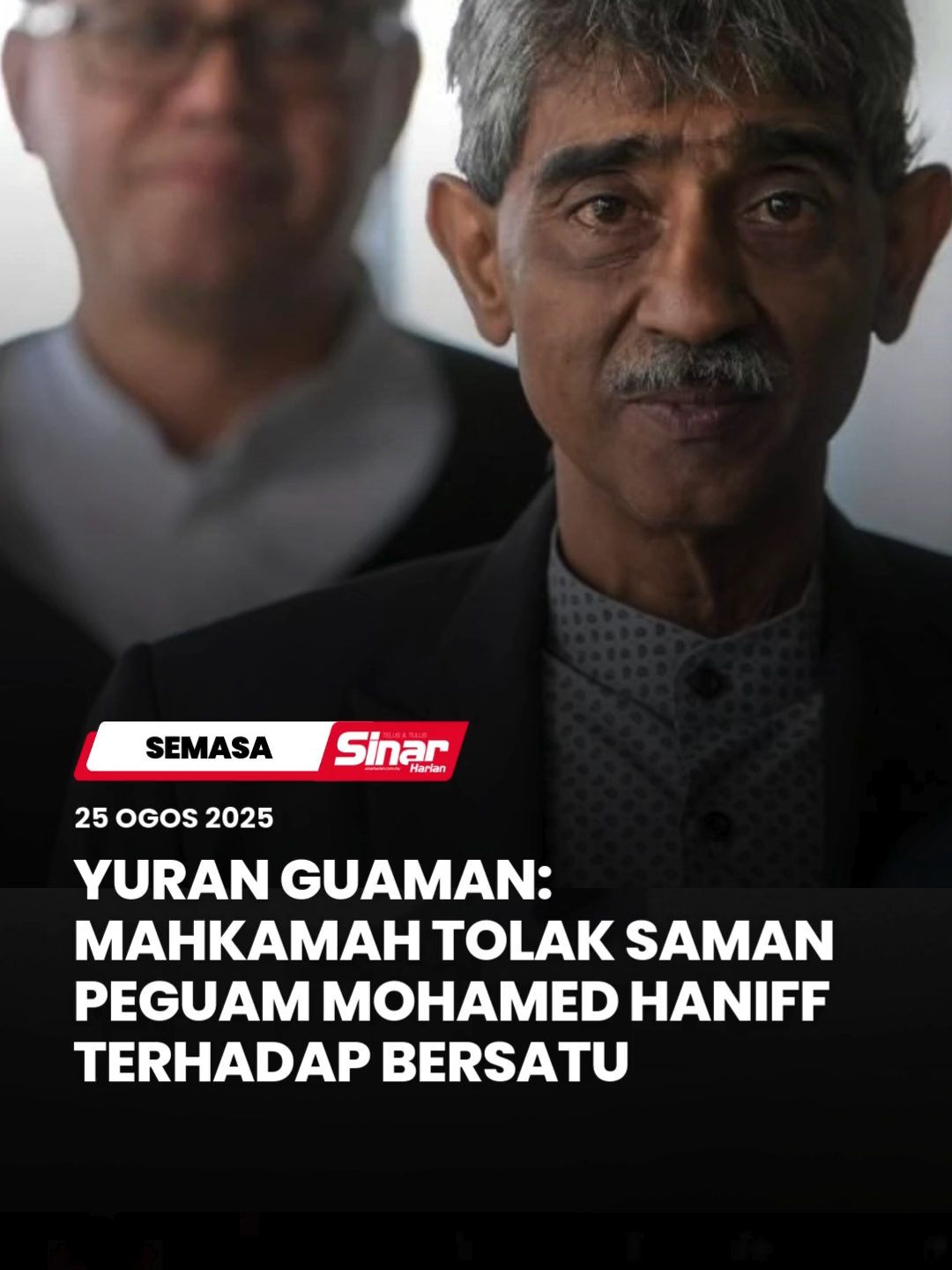 Mahkamah Tinggi Kuala Lumpur pada Isnin menolak saman difailkan peguam Mohamed Haniff Khatri Abdulla terhadap Parti Pribumi Bersatu Malaysia (Bersatu) dan tiga yang lain berhubung dakwaan yuran guaman berjumlah RM12.5 juta yang tidak dijelaskan,  Hakim Datuk Akhtar Tahir memutuskan bahawa Mohamed Haniff selaku plaintif telah memberikan perkhidmatannya kepada Bersatu antara 2016 hingga 2020 adalah secara sukarela dan tidak tertakluk kepada sebarang perjanjian pembayaran. #SinarHarian #SinarTerkini #YuranGuaman #Peguam #MohamedHaniff #Mahkamah #Bersatu