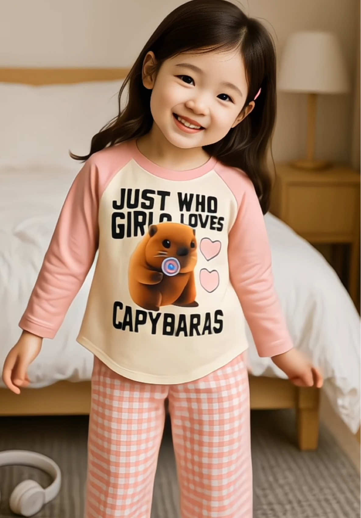 Đồ bộ bé gái hình capybara dễ thương #xuhuong #setdobegai #quanaotreem #dobochobe #tiembesam06 