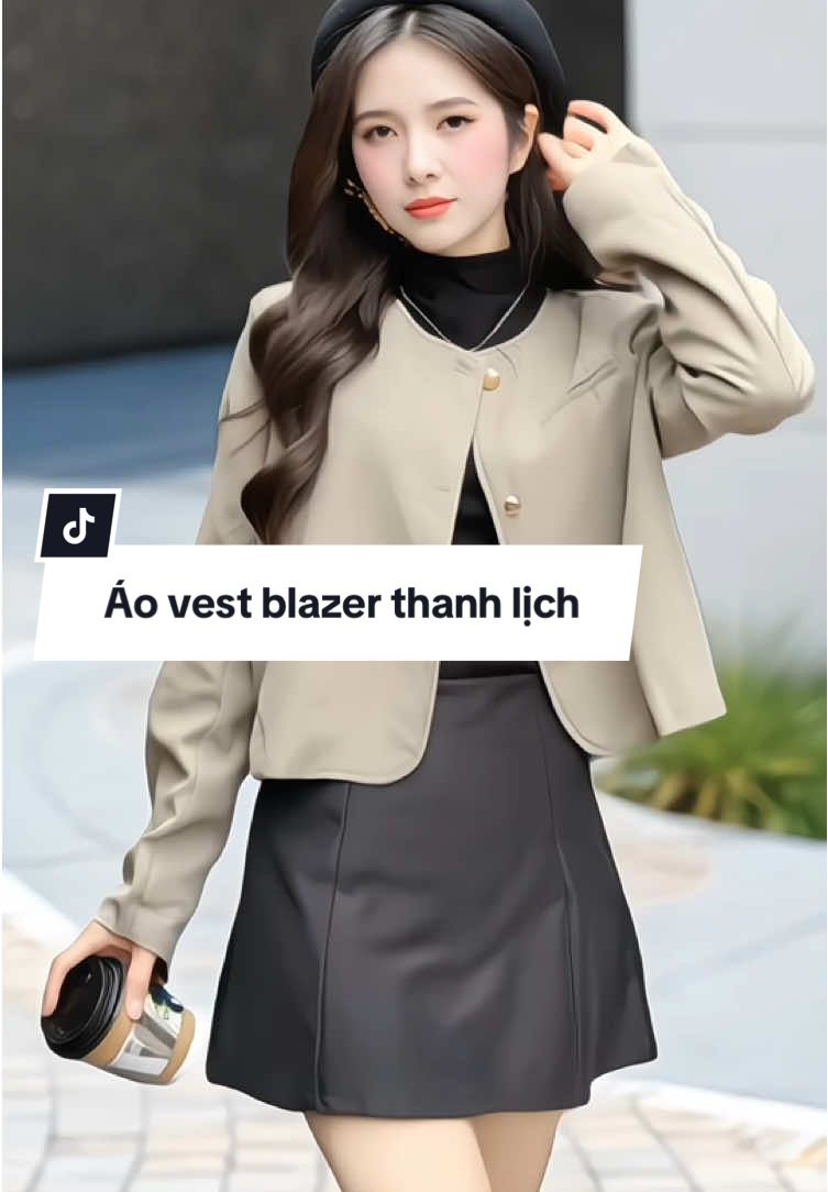 Áo khoác vest blazer nữ sang chảnh cho chị em diện đi làm đi chơi nè #aoblazernu #aokhoacnu #aovestnu #xuhuong #ThoiTrendNu 