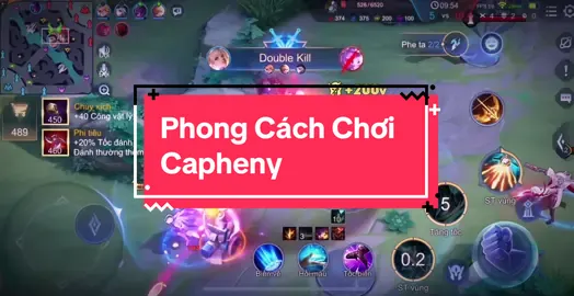 Phong cách chơi Capheny Quadkill =))) #CapOneChamp #lienquanmobile_garena #lienquan #capheny #aov 