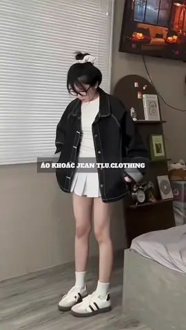 tui mê áo khoác jean lắm #xh #fyp #outfit #tiktokshop 