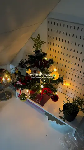 space saver — mini christmas tree 🎄  #christmas #christmastree #minichristmastree 